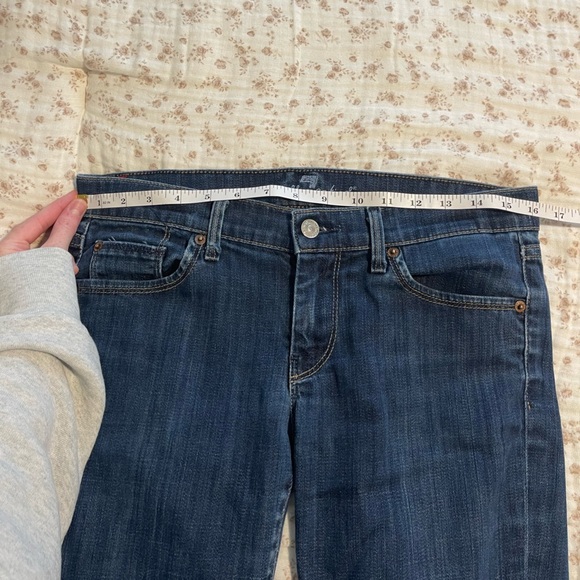 7 For All Mankind dark denim low rise jeans - Picture 5 of 7
